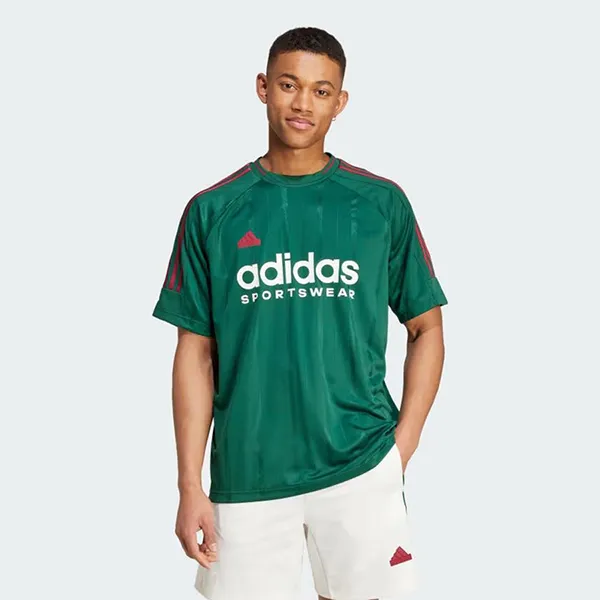 Bộ Thể Thao Nam Adidas House Of Tiro Nations Pack Tee Sport Dark Green/ White Short Màu Xanh Trắng Size S (Form Âu)