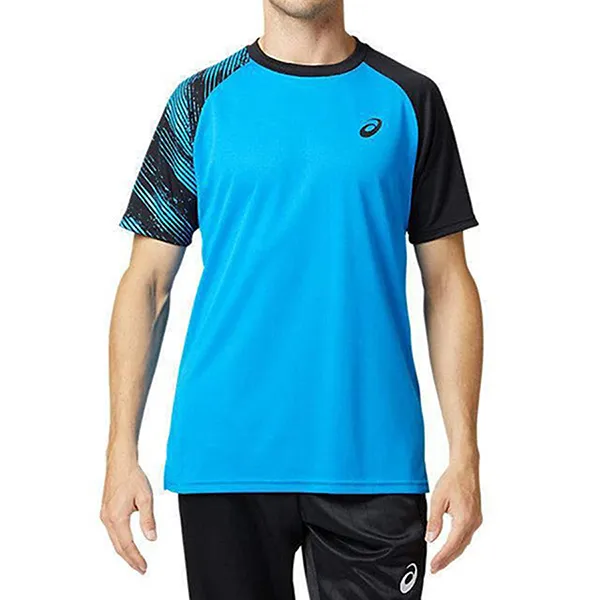 Bộ Thể Thao Nam Asics Club Short Sleeve Top Tennis Soft Slim Màu Xanh Blue Size S (Form Âu) - Thời trang - Vua Hàng Hiệu
