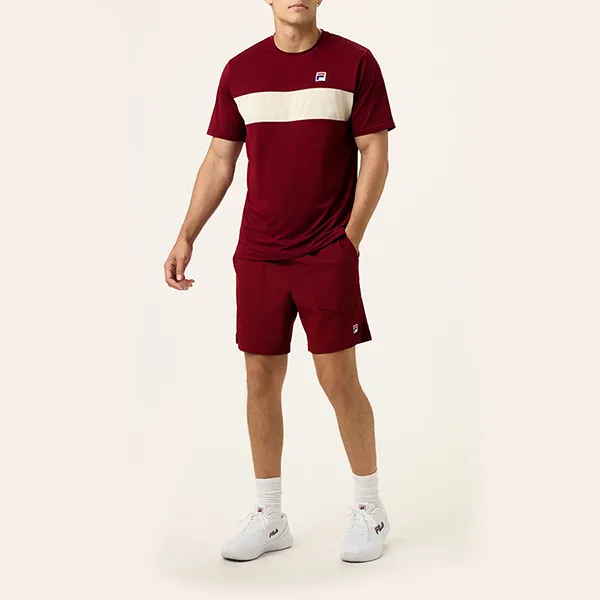 Bộ Thể Thao Nam Fila Tennis Essentials Màu Đỏ Đô Size M (Form Âu)