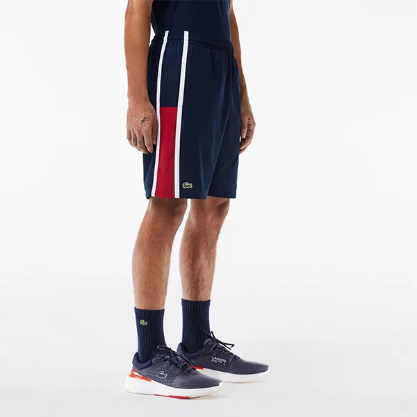 Bộ Thể Thao Nam Lacoste Lightweight Colorblock Stripe TH7539 001/GH314T IRZ Màu Trắng Xanh Navy