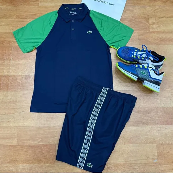 Bộ Thể Thao Nam Lacoste Sportswear DH5042-XI0/ GH2575-166 Màu Xanh Đen Size 3