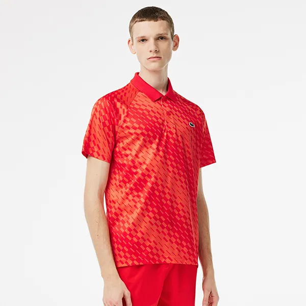 Bộ Thể Thao Nam Lacoste Tennis x Novak Djokovic DH5174 WI9/GH4001 5ML Màu Đỏ Trắng Size 4