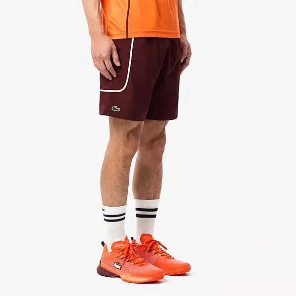 Bộ Thể Thao Nam Lacoste Regular Fit Ultra Dry Piqué Tennis/Pickleball DH7362 800/GH7460 BZD Màu Trắng Đỏ Size 6 - Pickleball - Vua Hàng Hiệu