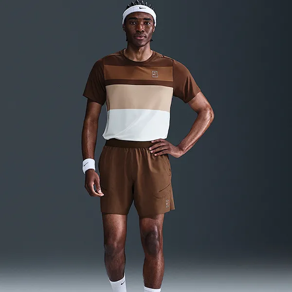 Bộ Thể Thao Nam Nike Court Advantage Men's Tennis Màu Nâu Trắng (Form Á) Size M - Thời trang - Vua Hàng Hiệu