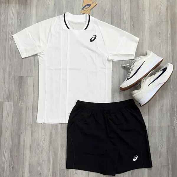 Bộ Thể Thao Nam Asics Match Actibreeze SS Top Tennis Short Màu Trắng Đen Size S (Form Á) - Thời trang - Vua Hàng Hiệu