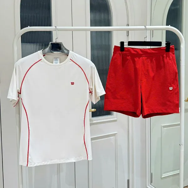 Bộ Thể Thao Nam Wilson Daily Sports White/ Red Màu Trắng Đỏ Size S (Form China) - Thời trang - Vua Hàng Hiệu