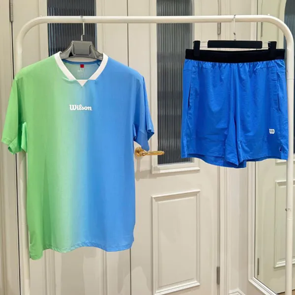 Bộ Thể Thao Nam Wilson Men's Air Breeze Tennis Pro Short Multi Màu Xanh Size M (Form Á) - Thời trang - Vua Hàng Hiệu