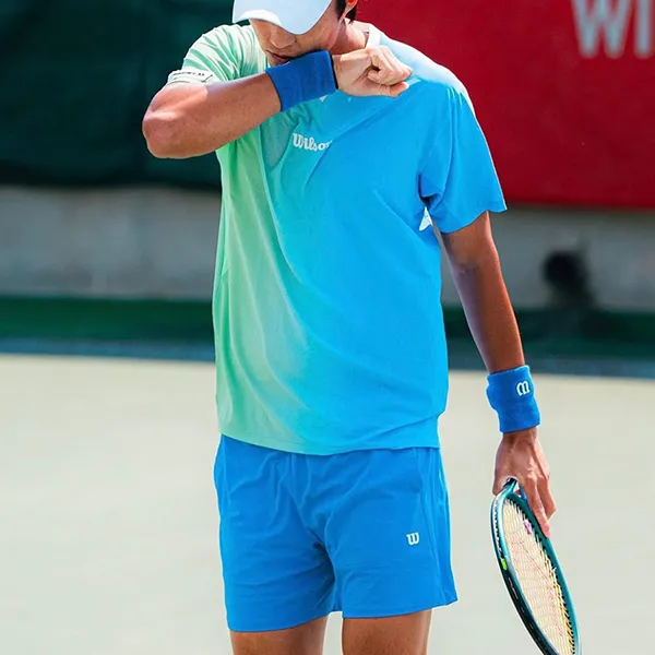 Bộ Thể Thao Nam Wilson Men's Air Breeze Tennis Pro Short Multi Màu Xanh Size M (Form Á) - Thời trang - Vua Hàng Hiệu