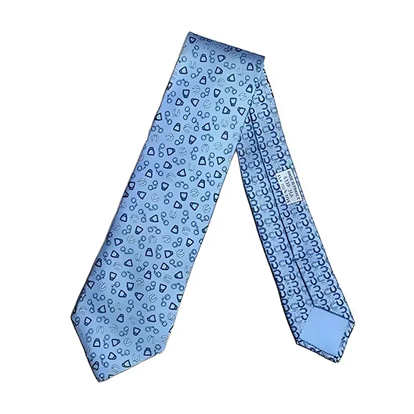 Cà Vạt Hermès Cravate Twillbi Ciel /Bleu /Blanc Màu Xanh Blue