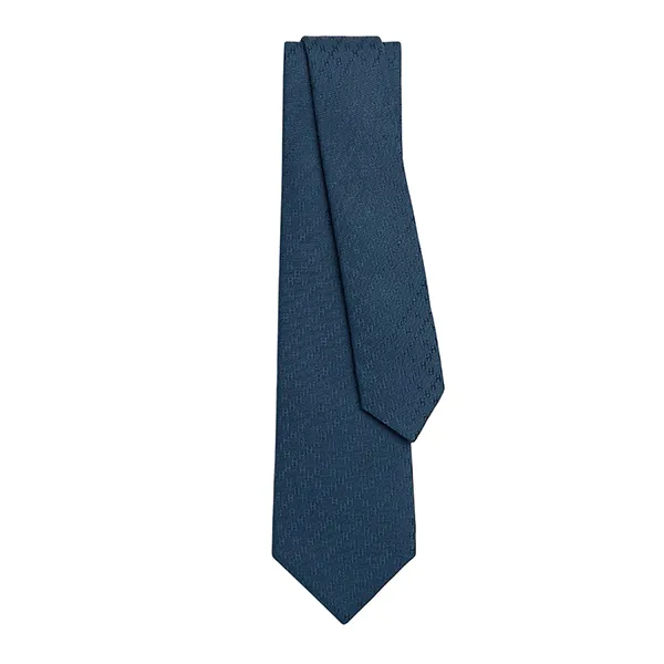 Cà Vạt Nam Hermès Cravate Faconnee New H Bleu De Chine Màu Xanh Navy