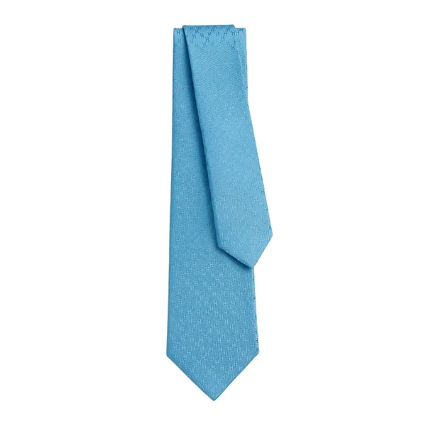 Cà Vạt Nam Hermès Cravate Faconnee New H Bleu Lac Màu Xanh Blue