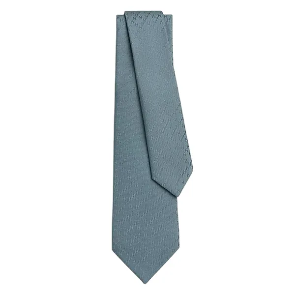 Cà Vạt Nam Hermès Cravate Faconnee New H Ciel Découvert Màu Xanh Xám