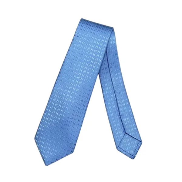 Cà Vạt Nam Hermès Faconnee H Bleu Lac Màu Xanh Blue