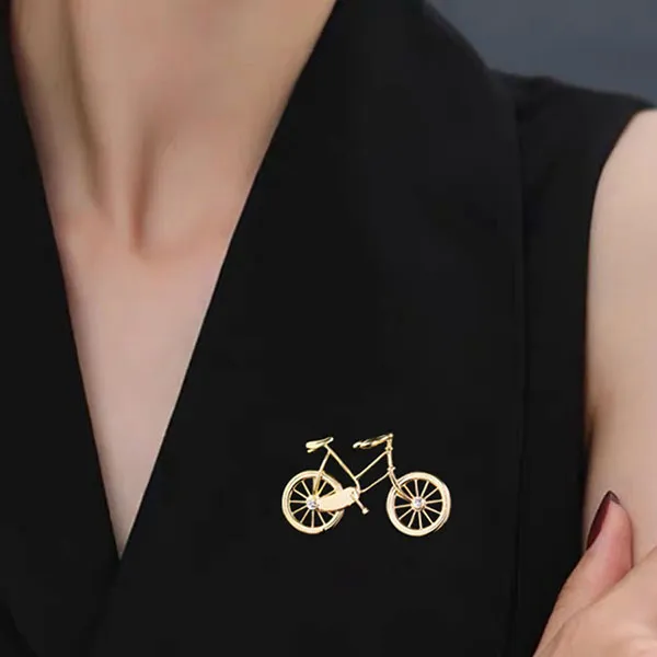 Cài Áo Nữ Meri Dreamy Bicycle BR881 Màu Vàng