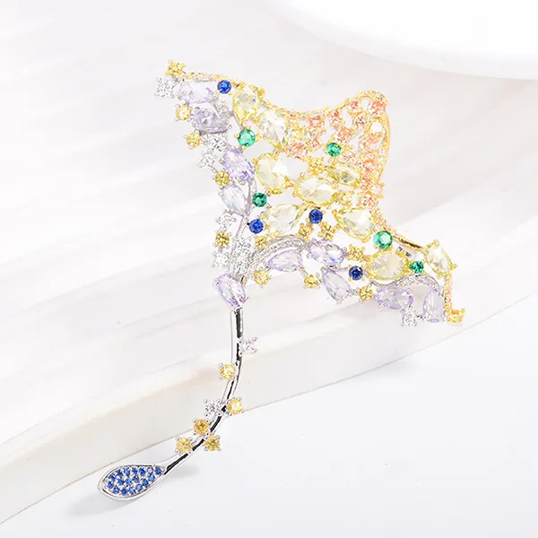 Cài Áo Meri Ocean Stingray BR886 Màu Vàng