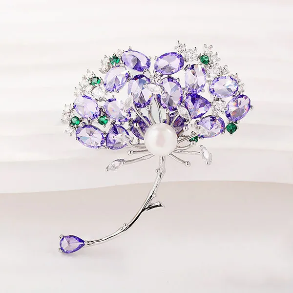 Cài Áo Nữ Meri Purple Ginkgo BR879 Màu Tím