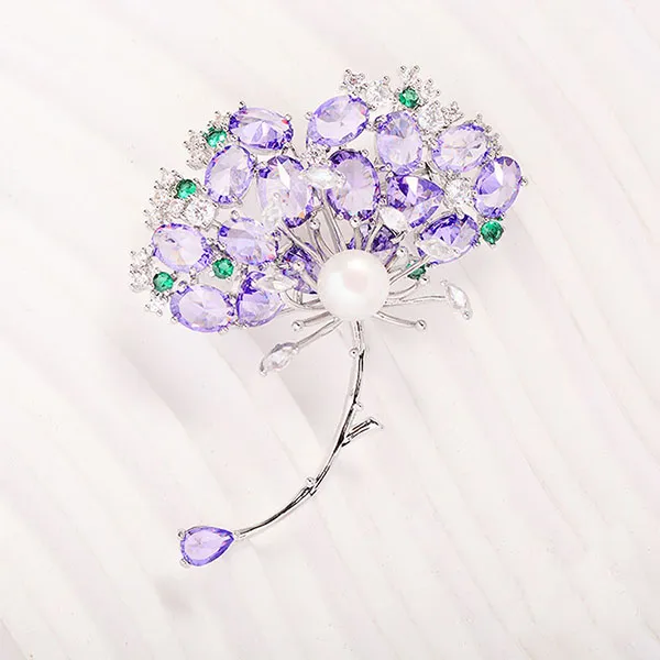 Cài Áo Nữ Meri Purple Ginkgo BR879 Màu Tím