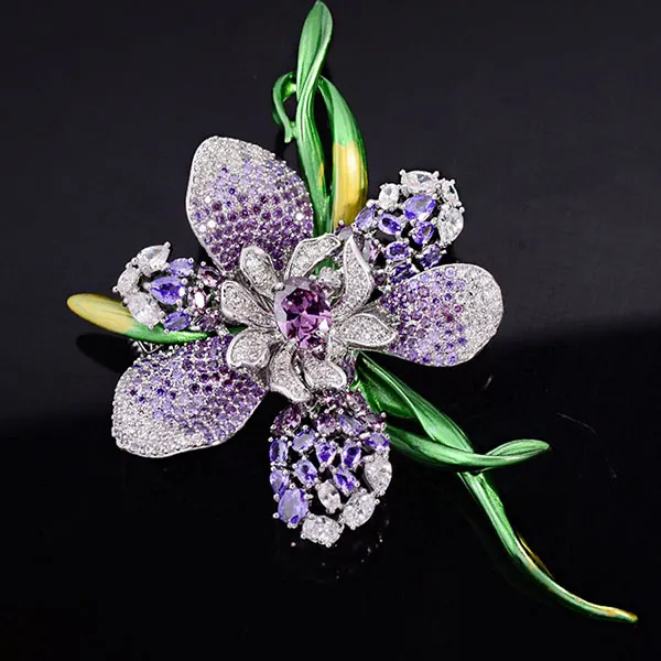 Cài Áo Nữ Meri Royal Iris BR882 Màu Tím
