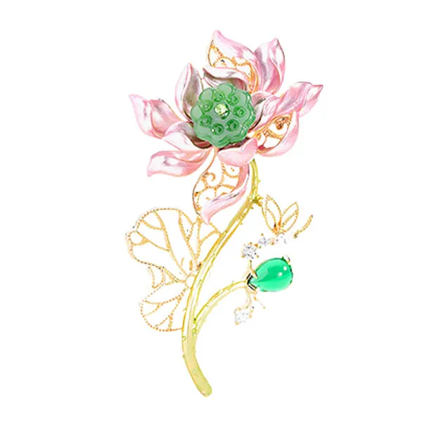 Cài Áo Nữ Meri Lotus Blossom BR877 Màu Hồng - Phụ kiện - Vua Hàng Hiệu