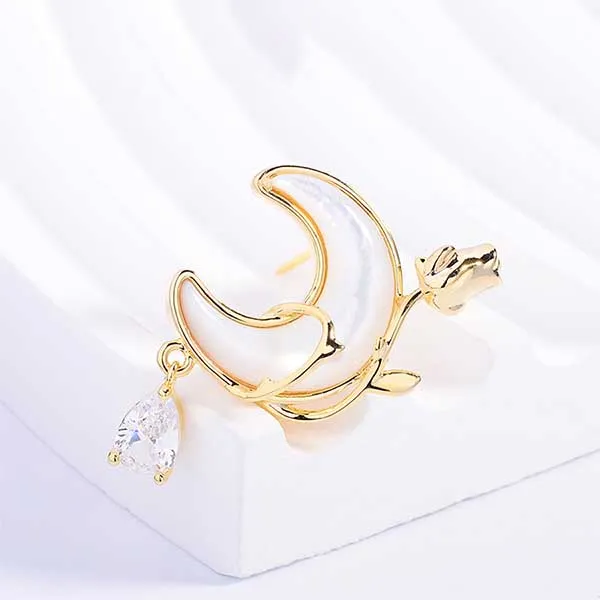 Cài Áo Nữ Meri Dream Moon BR873 Màu Trắng