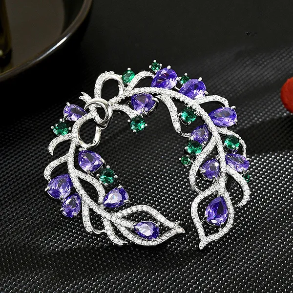 Cài Áo Nữ Meri Purple Dance BR859 Màu Tím Bạc