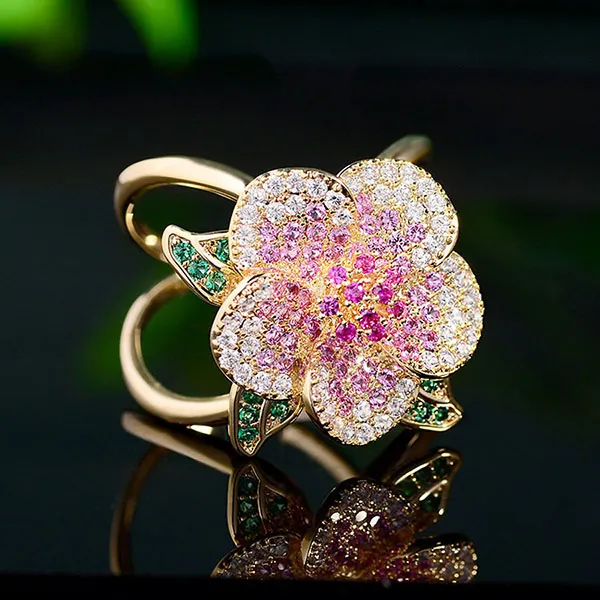 Cài Khăn Nữ Meri Pink Blossom BR878 Màu Hồng