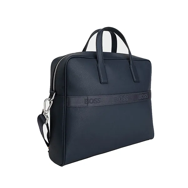 Cặp Xách Tay Hugo Boss Leather Bag With Two Handles Màu Xanh Navy - Túi xách - Vua Hàng Hiệu