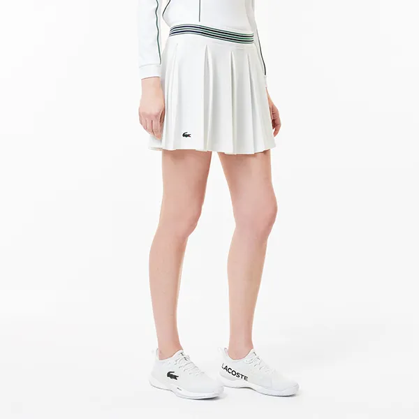 Chân Váy Lacoste Pique Sport Skirt With Liner JF0990 54G 7WJ Màu Trắng Size 34
