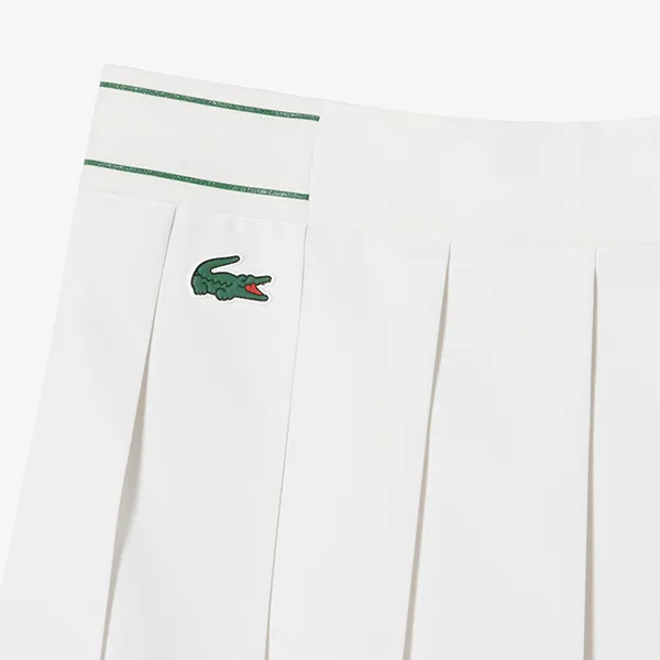 Chân Váy Nữ Lacoste Golf Mid-Length Pleated Skirt JF708E 54G 70V Màu Trắng Size 36