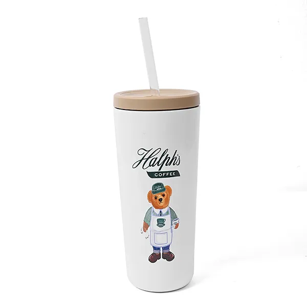 Cốc Giữ Nhiệt Ralph Lauren Coffee Barista Polo Bear Tumbler Màu Trắng 710ml - Cốc - Vua Hàng Hiệu