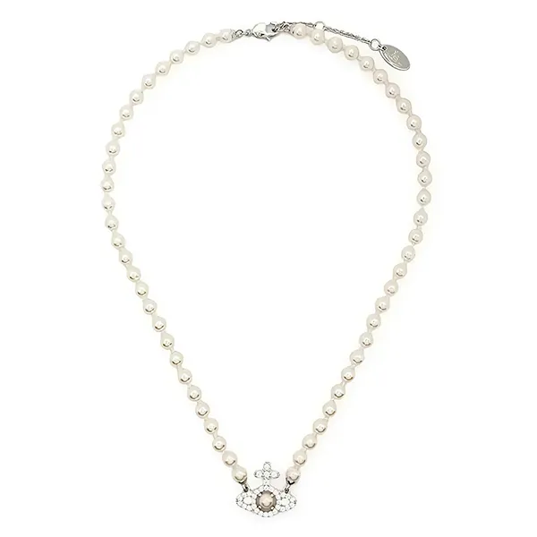 Dây Chuyền Nữ Vivienne Westwood Olympia Pearl Necklace Màu Trắng - Trang sức - Vua Hàng Hiệu