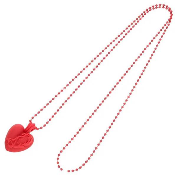 Dây Chuyền Nam Chrome Hearts Rubber Heart Silicone Rubber Necklace Màu Đỏ - Trang sức - Vua Hàng Hiệu