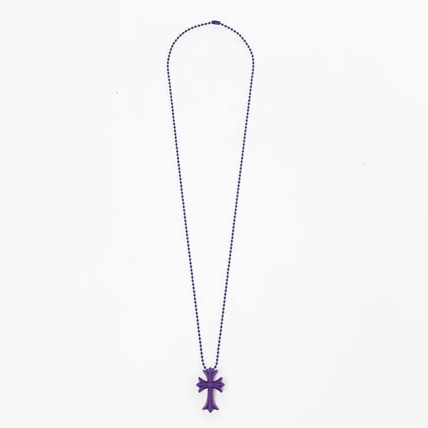 Dây Chuyền Nữ Chrome Hearts Purple Resin Cross Necklace Màu Tím