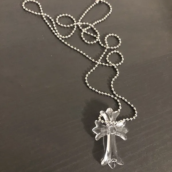 Dây Chuyền Nữ Chrome Hearts Silver Cross Silicone Necklace Màu Bạc - Trang sức - Vua Hàng Hiệu
