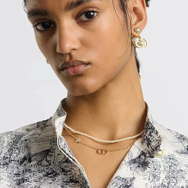 Dây Chuyền Nữ Dior Petit CD Necklace Màu Vàng - Trang sức - Vua Hàng Hiệu