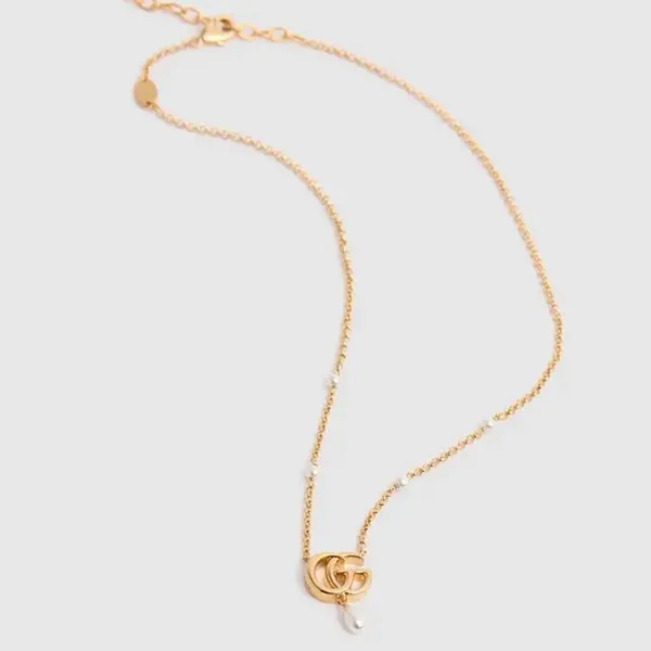 Dây Chuyền Nữ Gucci GG Marmont Brass Pendant Necklace Màu Vàng Gold - Trang sức - Vua Hàng Hiệu