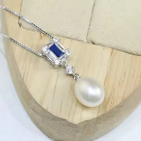 Dây Chuyền Nữ Kya Jewel Azure Wave Pearl JSN2 Màu Xanh Bạc