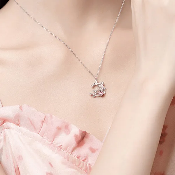 Dây Chuyền Nữ Kya Jewel Butterfly Blossom KN3 Màu Bạc Hồng - Trang sức - Vua Hàng Hiệu