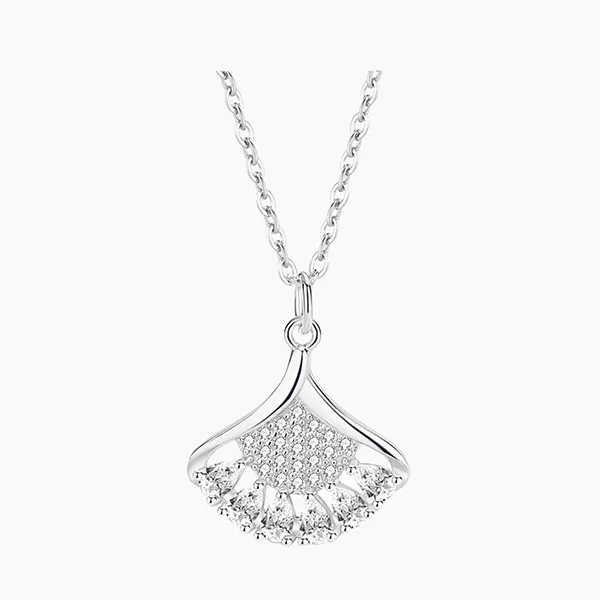 Dây Chuyền Nữ Kya Jewel Crystal Ginkgo KN5 Màu Bạc Trắng