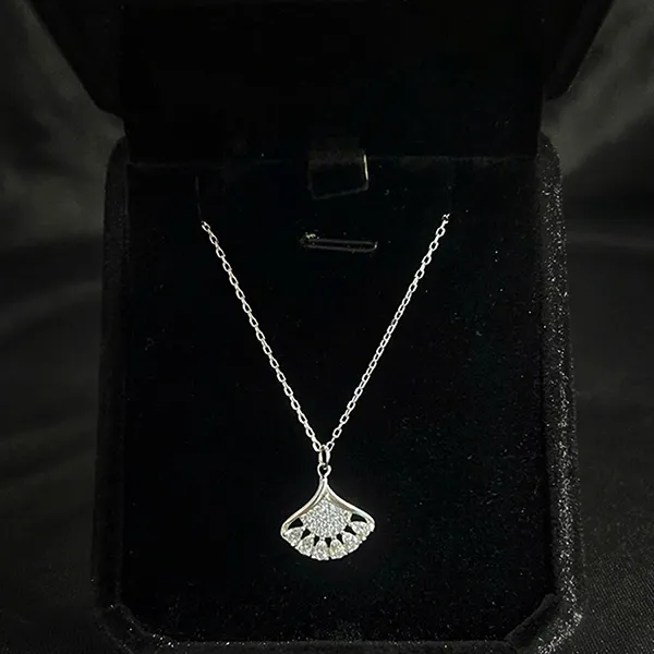 Dây Chuyền Nữ Kya Jewel Crystal Ginkgo KN5 Màu Bạc Trắng