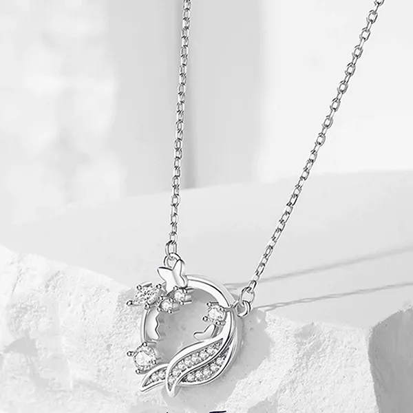 Dây Chuyền Nữ Kya Jewel Enchanting Butterfly KN6 Màu Bạc Trắng