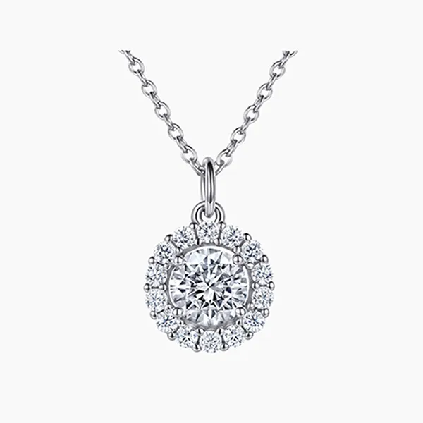 Dây Chuyền Nữ Kya Jewel Halo Circle SN131 Màu Bạc Trắng