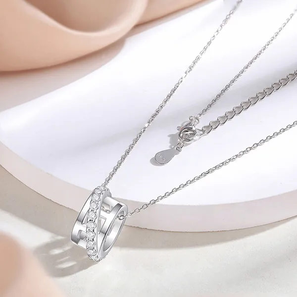 Dây Chuyền Nữ Kya Jewel Modern Sparkle SN133 Màu Bạc Trắng