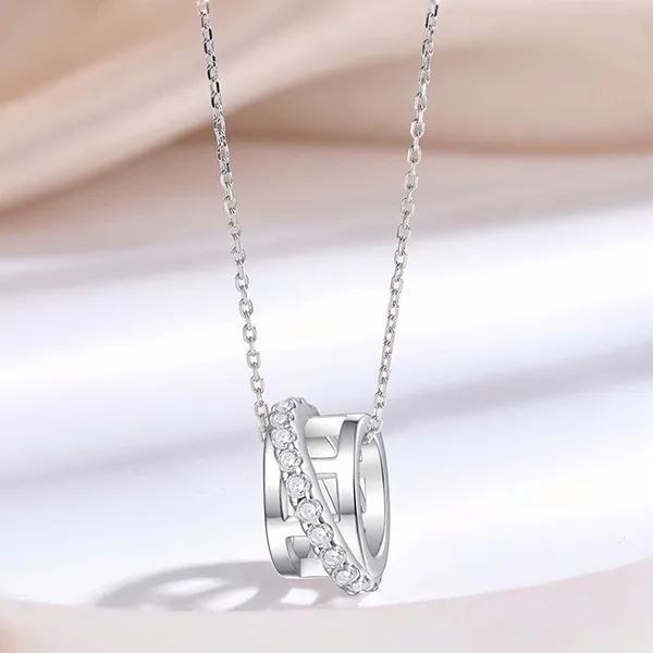 Dây Chuyền Nữ Kya Jewel Modern Sparkle SN133 Màu Bạc Trắng