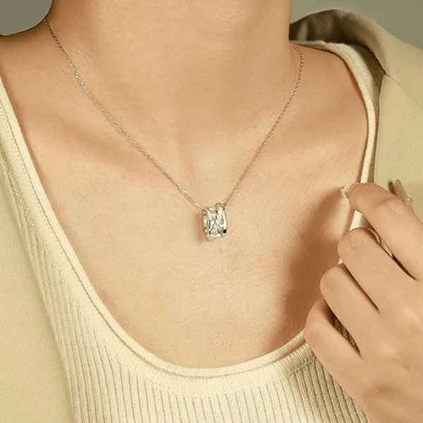 Dây Chuyền Nữ Kya Jewel Modern Sparkle SN133 Màu Bạc Trắng