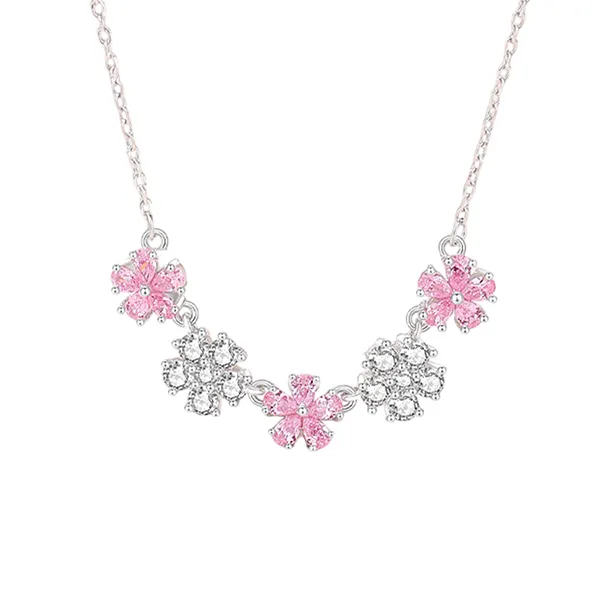 Dây Chuyền Nữ Kya Jewel Pure Blossom KN2 Màu Bạc/Hồng