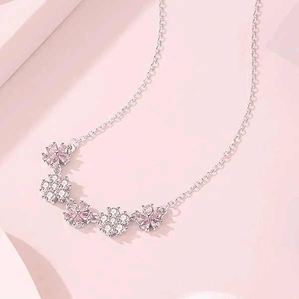 Dây Chuyền Nữ Kya Jewel Pure Blossom KN2 Màu Bạc/Hồng