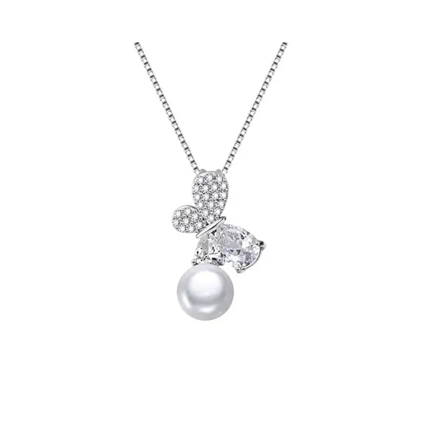 Dây Chuyền Nữ Kya Jewel Radiant Butterfly Pearl JSN9 Màu Bạc