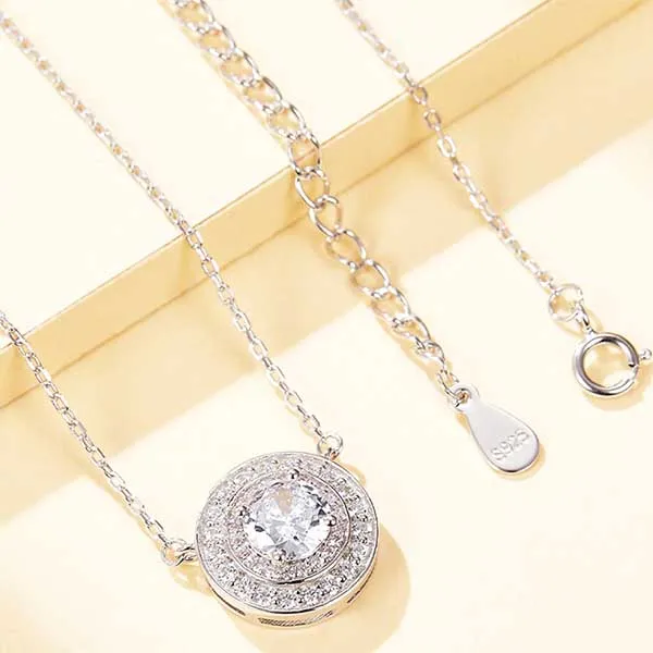Dây Chuyền Nữ Kya Jewel Romantic Circle SN134 Màu Bạc - Trang sức - Vua Hàng Hiệu