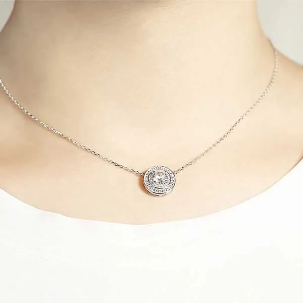 Dây Chuyền Nữ Kya Jewel Romantic Circle SN134 Màu Bạc - Trang sức - Vua Hàng Hiệu